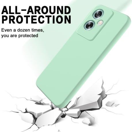Силиконовый чехол Solid Color Liquid Silicone на OnePlus Nord N30 SE - зеленый