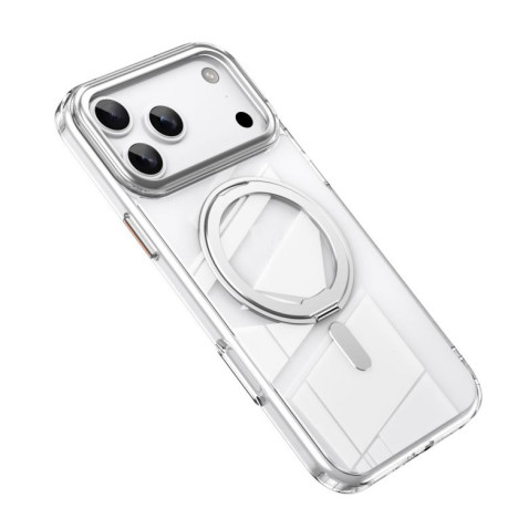 Ударозащитный чехол 360 Rotating MagSafe Magnetic Frosted на iPhone 17 Pro - серебристый