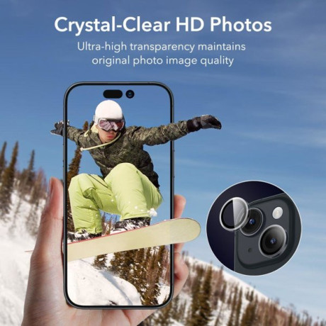 Захисне скло на камеру ESR Armorite Lens Protector Clear для iPhone 15/15 Plus - прозоре
