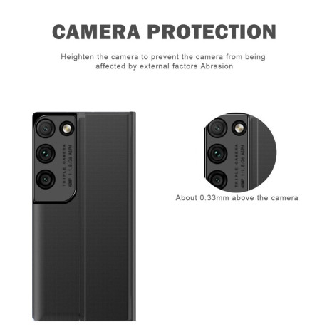 Чохол-книжка Clear View Standing Cover Samsung Galaxy S21 Ultra - чорний