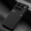 Противоударный чехол Tilt Strip Grain на Xiaomi 15 - черный