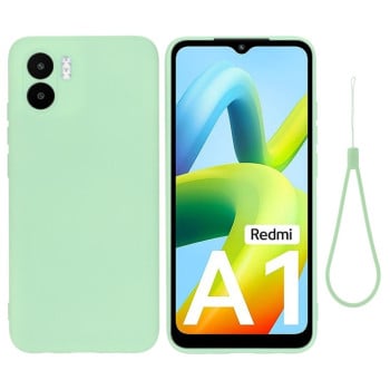 Силиконовый чехол Solid Color Liquid Silicone на Xiaomi Redmi A1/A2 - зеленый