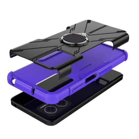 Противоударный чехол Machine Armor Bear для Xiaomi Redmi Note 11E/Redme 10 5G - фиолетовый