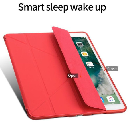 Чохол-книжка Solid Color Trid-fold + Deformation Viewing Stand на iPad Air 2019/Pro 10.5 - червоний