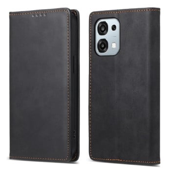 Чехол-книжка Business Solid Color с защитой от сканирования RFID на OPPO A6 Pro 4G / 5G Global / F31 5G — черный