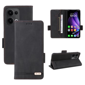 Чехол-книжка Magnetic Clasp Flip для OPPO Reno13 Pro - черный