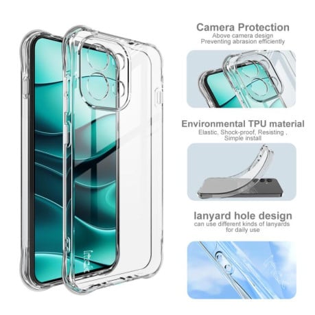 Чехол imak Shockproof Airbag для OnePlus 13T - прозрачный