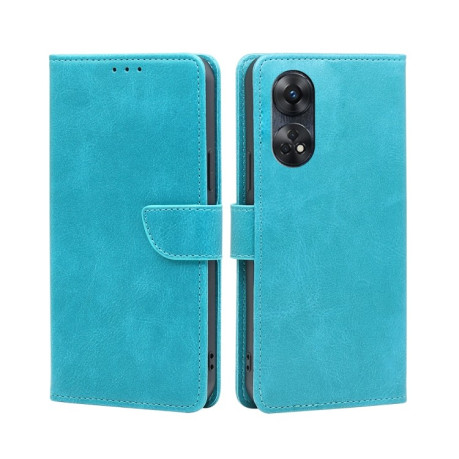 Чехол-книжка Calf Texture Buckle для Reno8 T 4G - синий