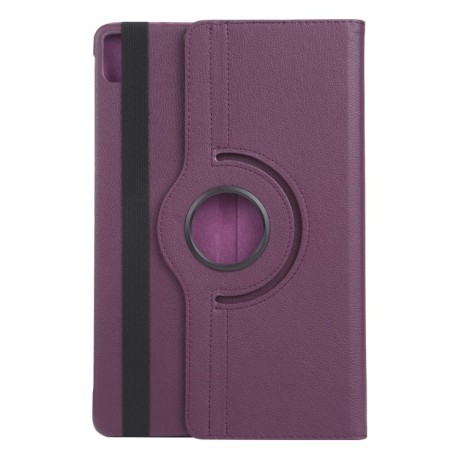 Чохол-книжка 360 Degree Rotation Litchi для iPad Pro 11 2024 - фіолетовий