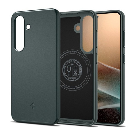 Оригинальный чехол Spigen Thin Fit Mag Case для Samsung Galaxy S25 - green