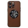 Шкіряний чохол SULADA Microfiber Leather MagSafe Magnetic на iPhone 15 Pro Max - коричневий