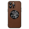 Шкіряний чохол SULADA Microfiber Leather MagSafe Magnetic на iPhone 15 Pro - коричневий