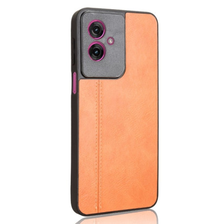 Ударозахисний чохол Sewing Cow Pattern для Motorola Moto G55 5G - помаранчевий