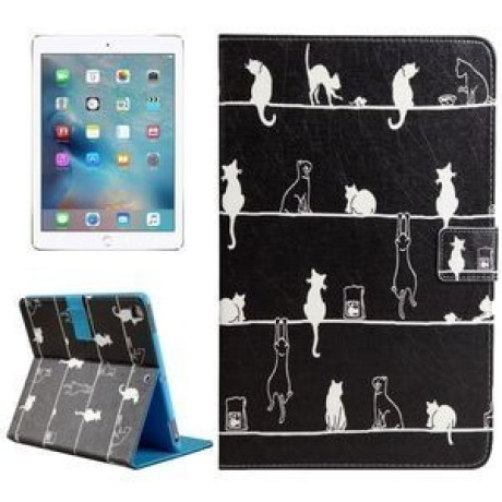 Чохол Flip Card Slots Wallet Cats чорний для iPad Pro 9.7
