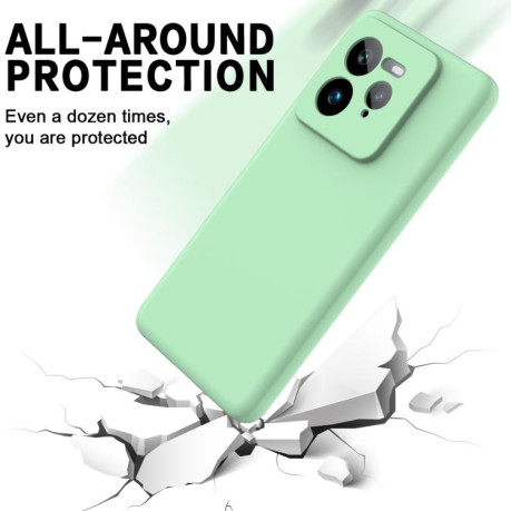 Силіконовий чохол Solid Color Liquid Silicone на Realme GT 7 Pro - зелений