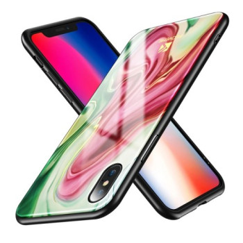 Чехол FLOVEME для IPhone X/Xs - marble green