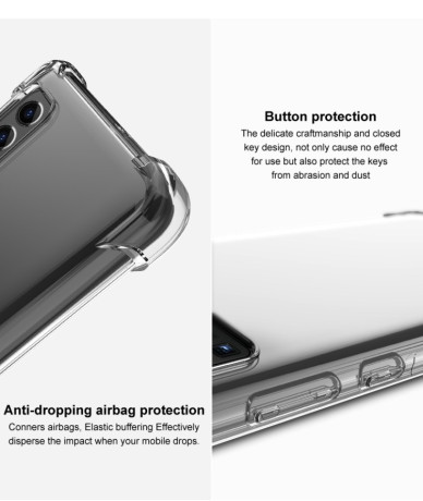 Протиударний чохол IMAK All-inclusive Samsung Galaxy A91/S10 Lite - темно-прозорий