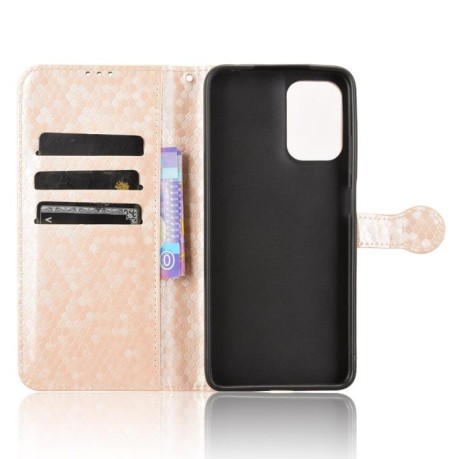 Чехол-книжка Honeycomb Dot для Motorola Moto G05 / E15 - золотой