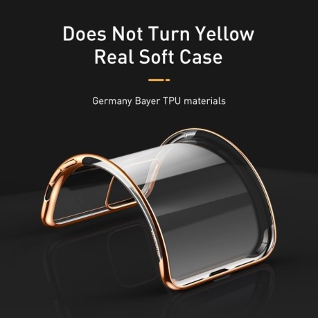 Силіконовий чохол Baseus Shining case на iPhone 11 - рожеве золото