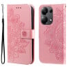 Чехол-книжка 7-petal Flowers Embossing для Xiaomi Redmi Note13 Pro 4G Global/Poco M6 Pro 4G - розовое золото
