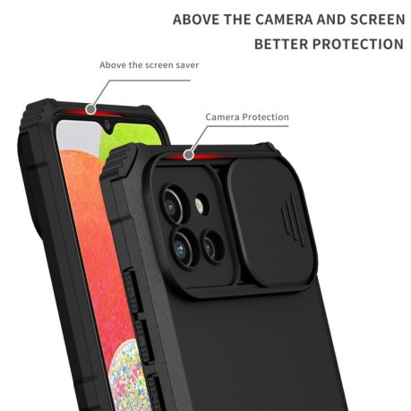 Протиударний чохол Stereoscopic Holder Sliding Samsung Galaxy A03 - чорний
