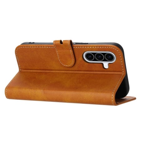 Чехол-книжка Happy Cat Pattern на Samsung Galaxy A26 5G / A17 5G - желтый