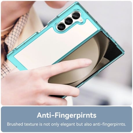 Противоударный чехол Colorful Acrylic Series для Samsung Galaxy Fold 6 5G - синий
