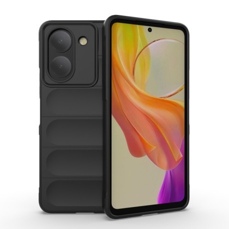 Силиконовый чехол Magic Flannel для Vivo Y36 4G - черный