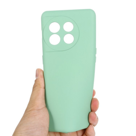 Силиконовый чехол Solid Color Liquid Silicone на OnePlus 11R / Ace 2 - зеленый