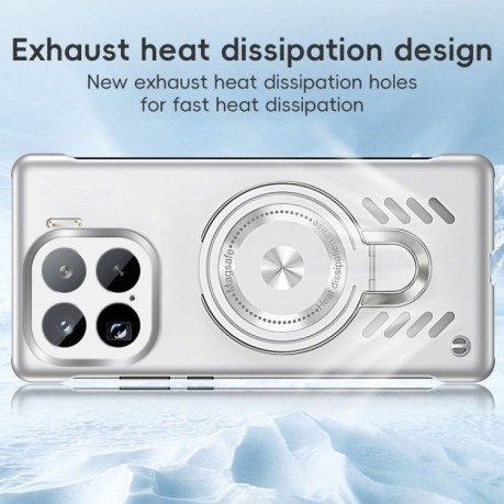Противоударный чехол Ice Feeling Cooling MagSafe Magnetic для Xiaomi 15 - черный