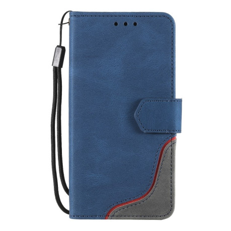 Чохол-книжка Three-color Stitching для Xiaomi Redmi Note 11/ Poco M4 Pro 5G - синій