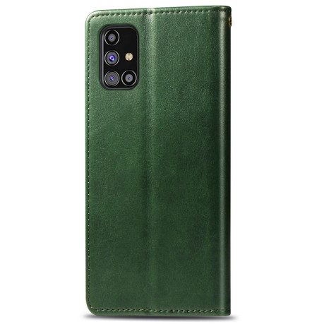 Чехол-книжка Retro Solid Color на Samsung Galaxy M31s - зеленый