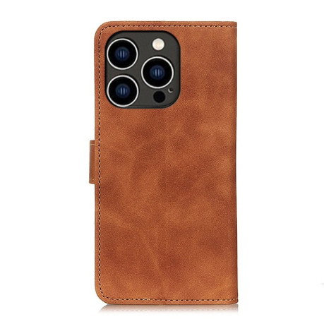 Чехол-книжка KHAZNEH Cowhide Texture на iPhone 16 Pro Max - коричневый