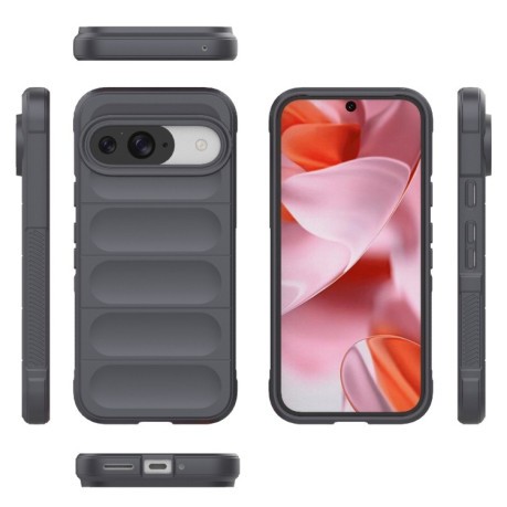 Силиконовый чехол Magic Flannel для Google Pixel 9 Pro - темно-серый