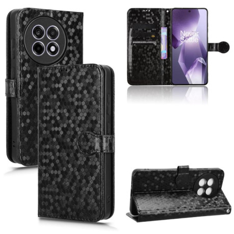 Чехол-книжка Honeycomb Dot для OnePlus 13R/Ace 5/Ace 5 Pro - черный