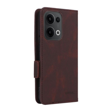 Чехол-книжка Magnetic Clasp Flip для OPPO Reno13 Pro - коричневый