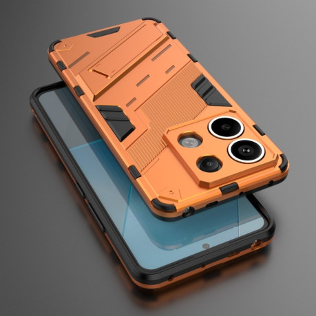 Противоударный чехол Punk Armor для Xiaomi Redmi Note 13 Pro+ - оранжевый