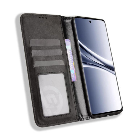 Чехол-книжка Magnetic Buckle Retro на Xiaomi Redmi Note 15 4G / 5G /Poco M8 15 5G / 4G 164mm / Poco M8 5G — черные