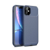 Протиударний чохол Carbon Fiber Texture на iPhone 11-синій