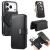 Чехол-книжка CaseNeo MagSafe RFID Anti-theft Zipper Wallet Retro Leather на iPhone 18 Pro Max / 17 Pro Max — черный