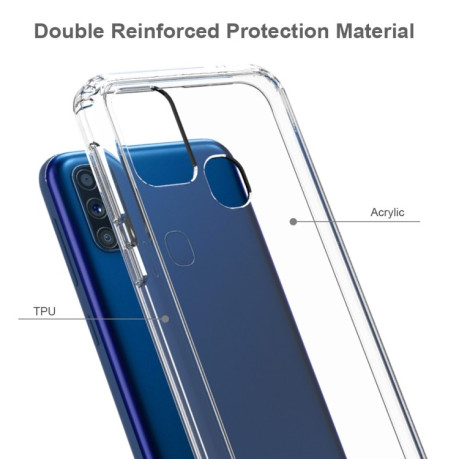 Акриловый противоударный чехол HMC на Samsung Galaxy M31 - прозрачный