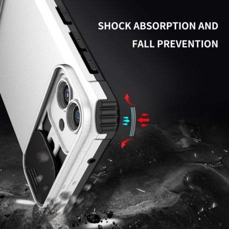 Протиударний чохол Stereoscopic Holder Sliding для Samsung Galaxy A04 4G - білий