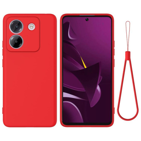 Силіконовий чохол Solid Color Liquid Silicone на Xiaomi Poco M7 Pro 5G - червоний