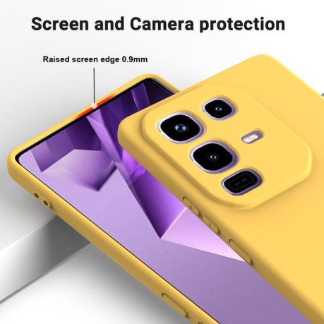 Силиконовый чехол Solid Color Liquid Silicone на Infinix Note 50 4G / 50 Pro 4G - желтый
