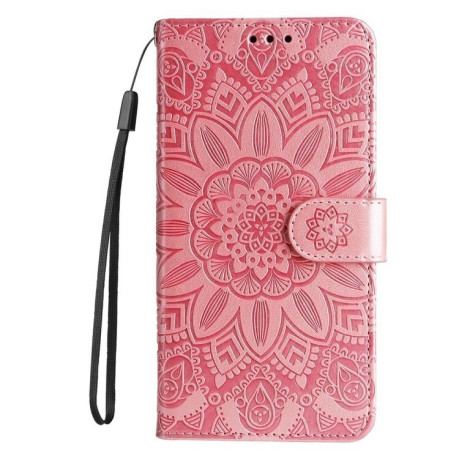 Чехол-книжка Embossed Sunflower для Infinix Hot 50i / Smart 9 - розовый