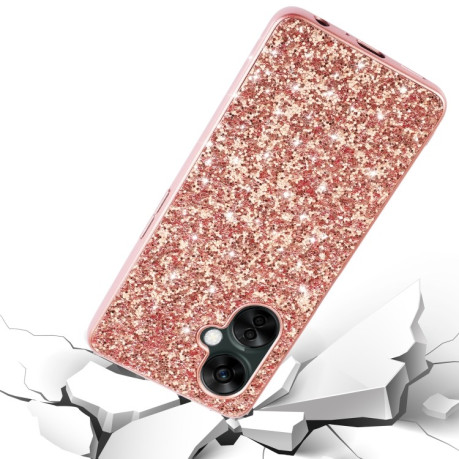 Ударозащитный чехол Glittery Powder на OnePlus Nord CE3 Lite - розовое золото