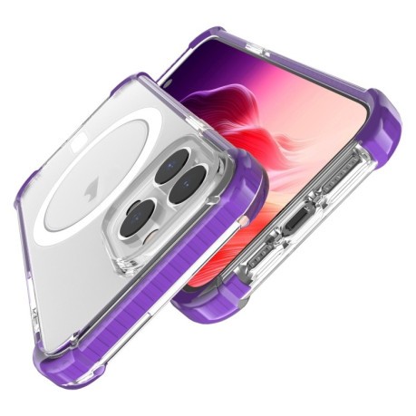 Противоударный чехол Acrylic Magsafe для iPhone 15 Pro - фиолетовый
