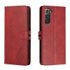 Чехол-книжка Stitching Style 2-Color на Samsung Galaxy S21 FE - красный