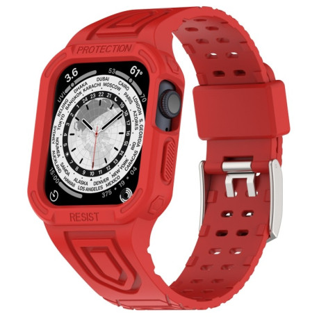 Ремешок Silicone Integrated для Apple Watch Series 8/7 41mm/40mm/38mm - красный