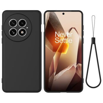 Силіконовий чохол Solid Color Liquid Silicone на OnePlus 13 - чорний